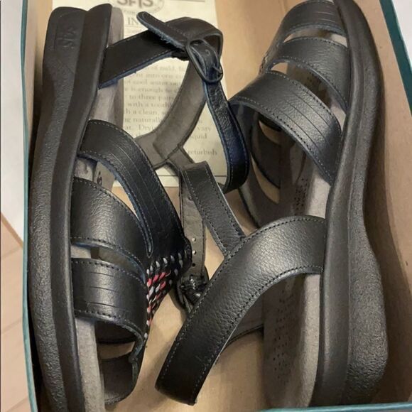 SAS BLACK TRIPAD COMFORT SANDALS.  NEW - Picture 9 of 9